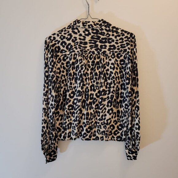Topshop / Botton-Down / Crop / Leopard / Size US2 - Picture 3 of 8